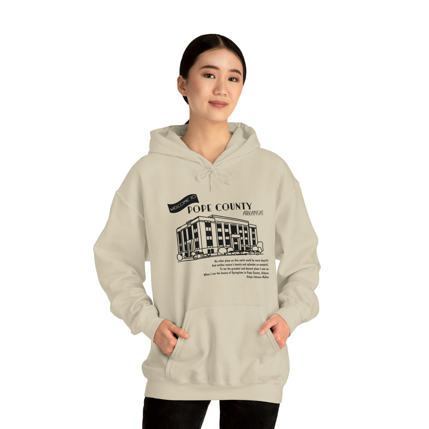 Courthouse Postcard Unisex Heavy Blend™ Hooded Sweatshirt