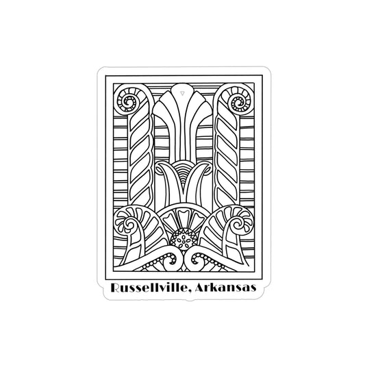 Courthouse Art Deco Transparent Outdoor Stickers